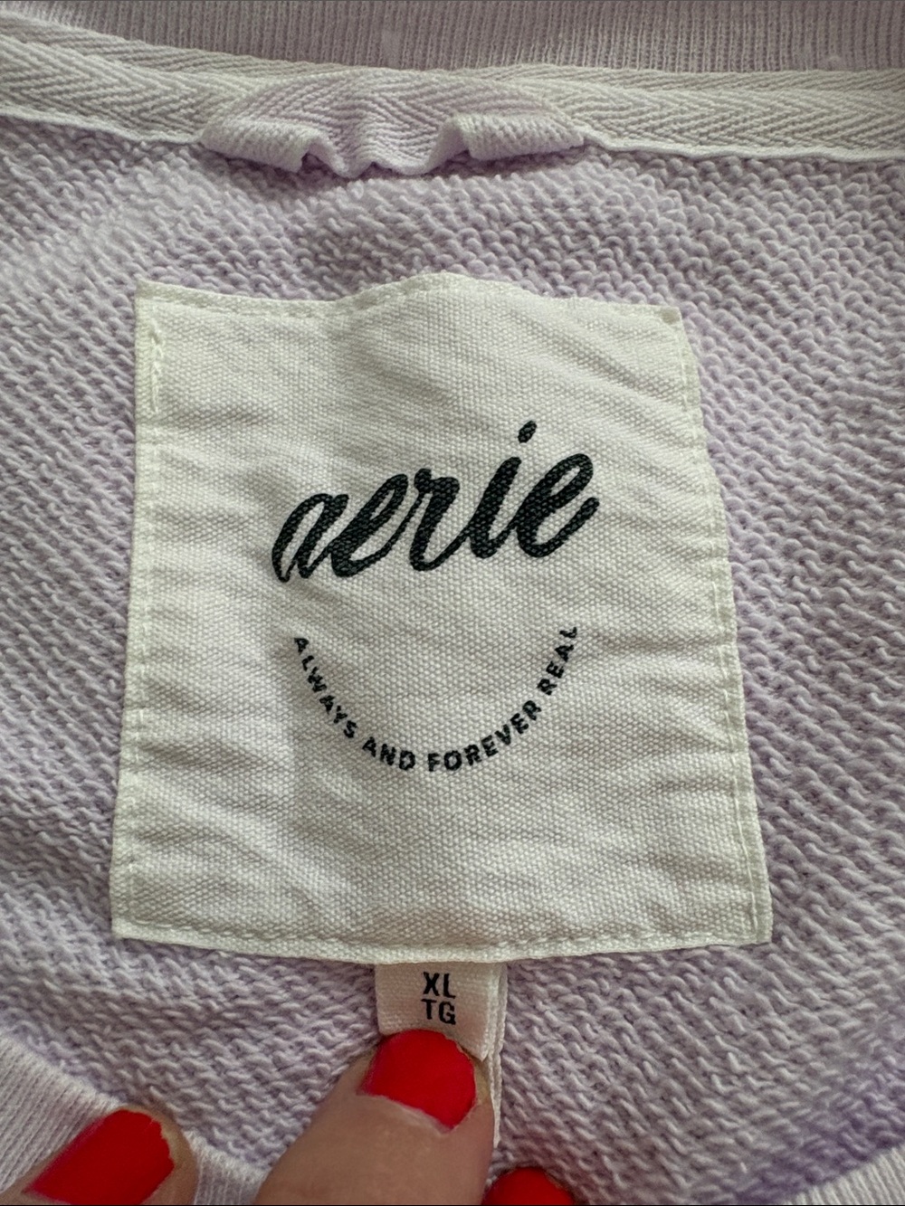 Aerie Women's Purple Sweatshirt - Picture 2 of 3